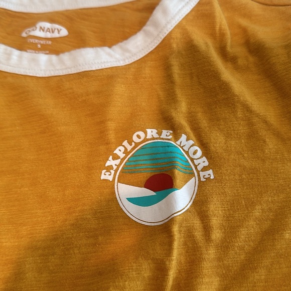 Old Navy yellow graphic tee shirt, small - Picture 2 of 5